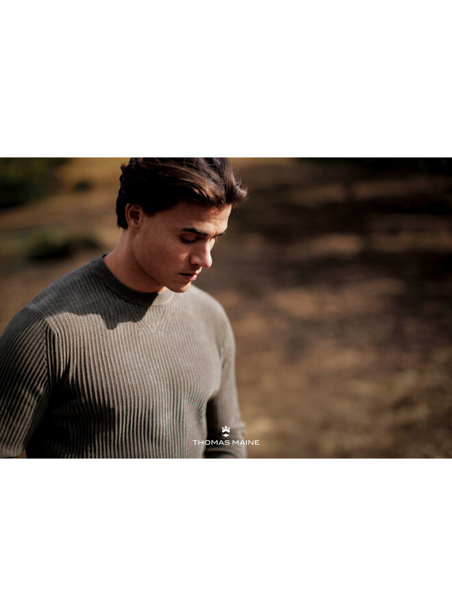 Crewneck Chenille Rib 6282TM300 col 81 Beige