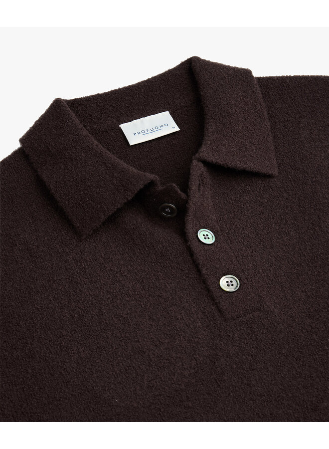 Polo Boiled Wol Aubergine PPXJ30041G