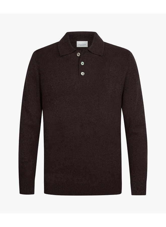 Polo Boiled Wol Aubergine PPXJ30041G