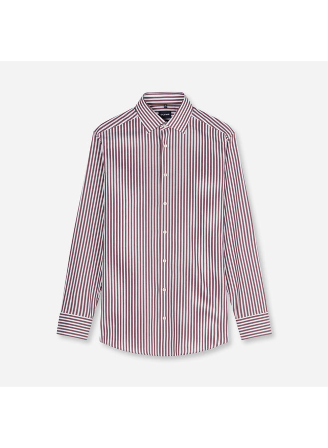 Overhemd Streep Bordeaux Rood Modern Fit Luxor 1288 24 37