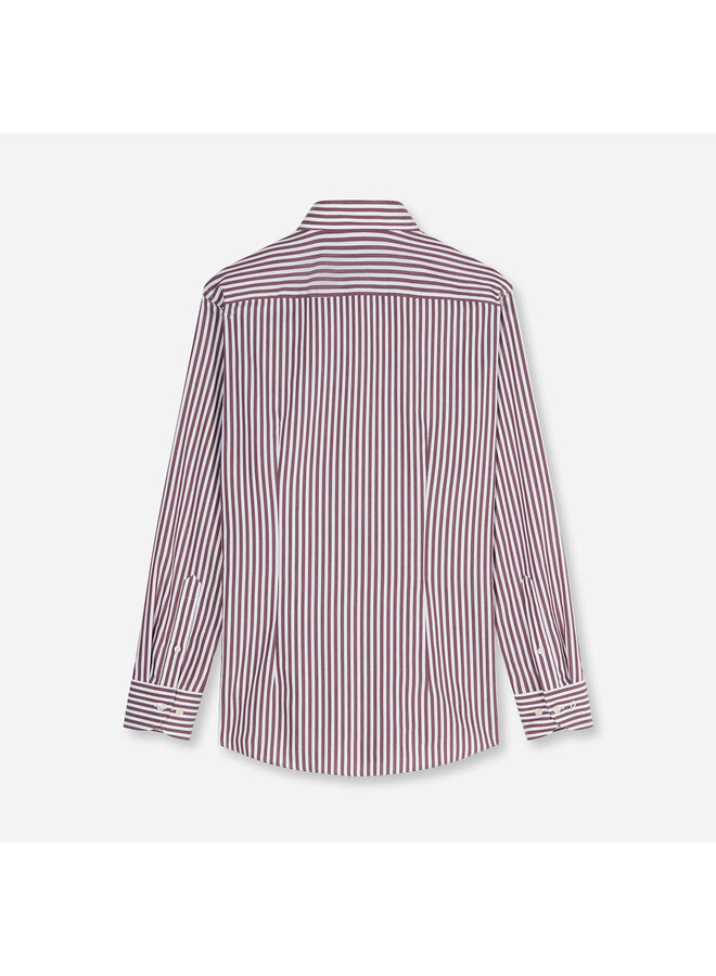 Overhemd Streep Bordeaux Rood Modern Fit Luxor 1288 24 37