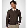 Trui Katoen-Kasjmier V-Hals MM999.1201.01 Chocolate Brown