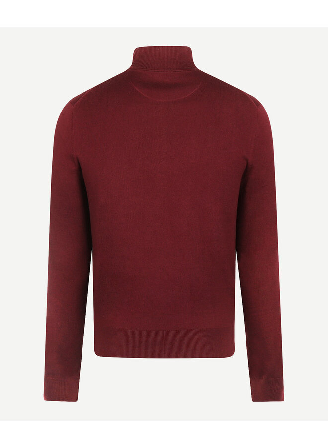 Zip Mock Trui Katoen-Kasjmier MM262.1204.01 Burgundy