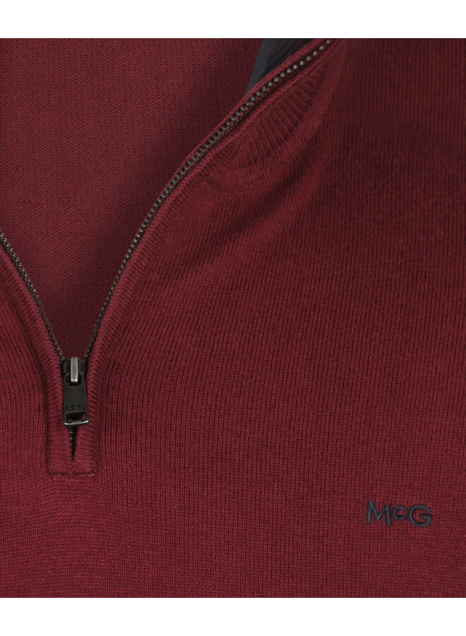 Zip Mock Trui Katoen-Kasjmier MM262.1204.01 Burgundy