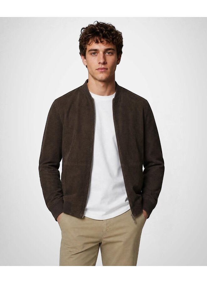Suede Bomber Jacket MM262.1001.06 Chocolate Brown