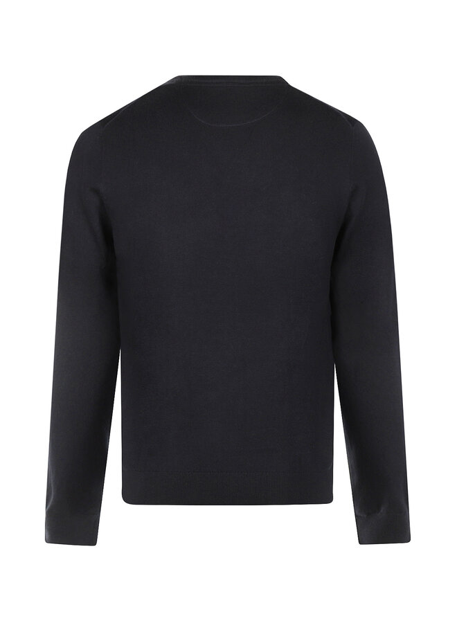 Trui Katoen-Kasjmier V-Hals MM999.1201.01 Navy