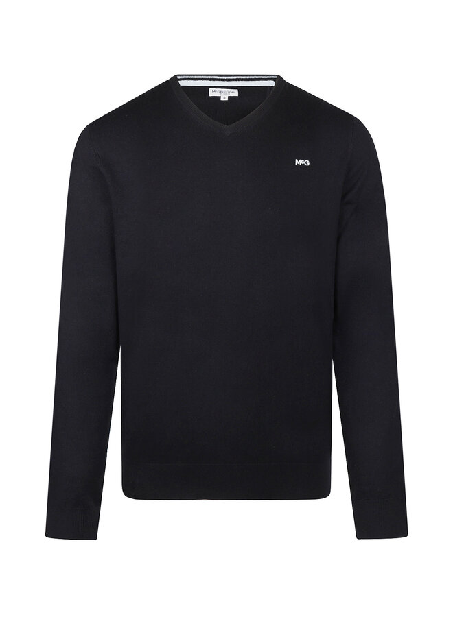 Trui Katoen-Kasjmier V-Hals MM999.1201.01 Navy