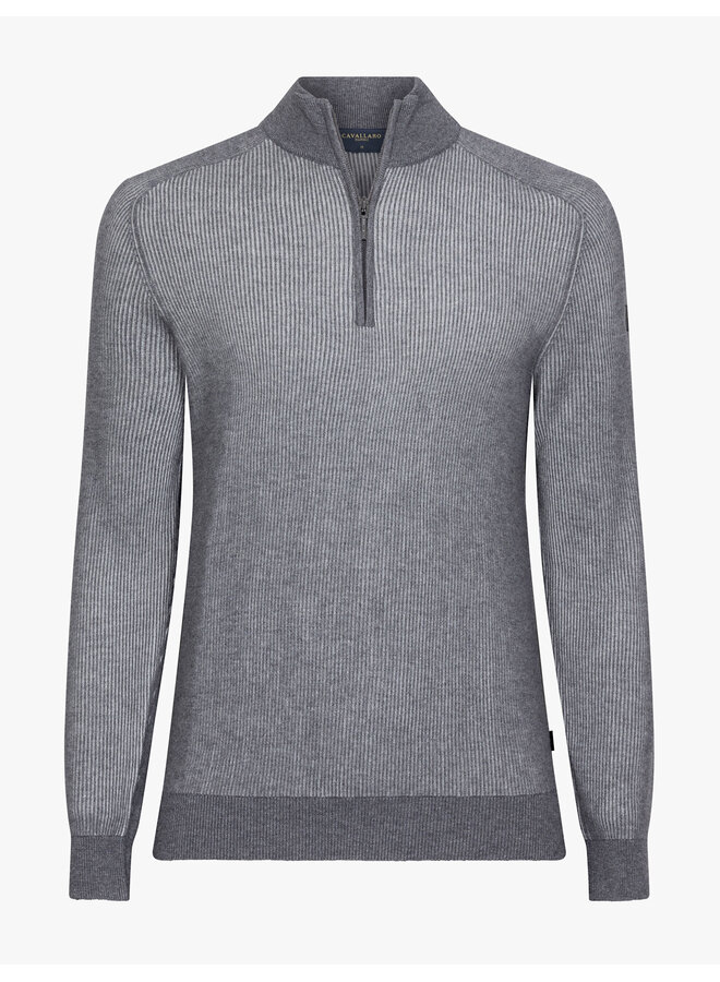 Romano Half Zip Pullover 118265019-950006 Mid Grey Melange