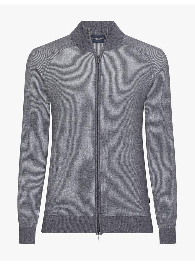 Romano Full Zip Cardigan 119265024-950006 Mid Grey Melange
