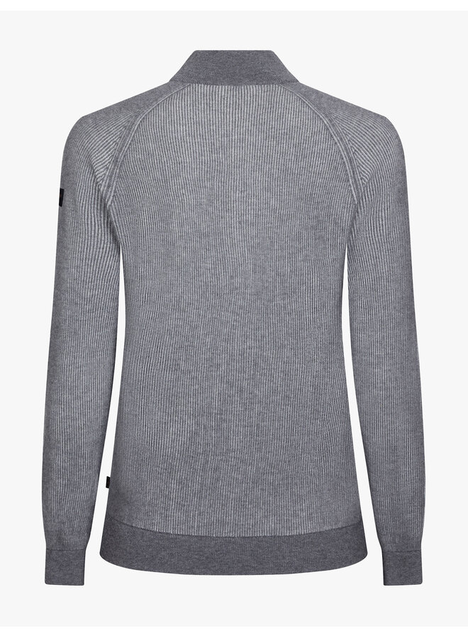 Romano Full Zip Cardigan 119265024-950006 Mid Grey Melange
