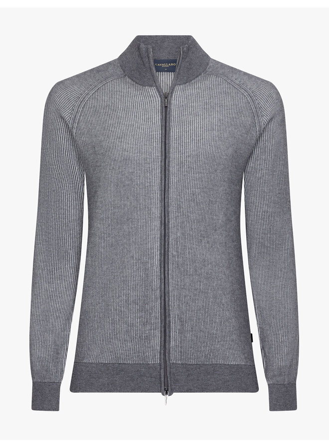 Romano Full Zip Cardigan 119265024-950006 Mid Grey Melange