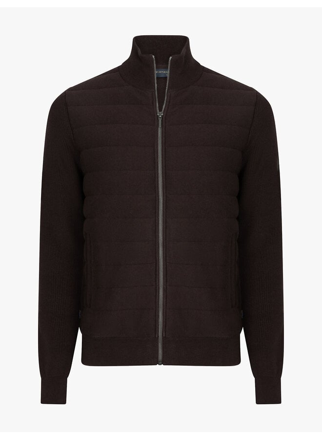Gioni Full Zip Cardigan 119265053-898000 Donkerbruin