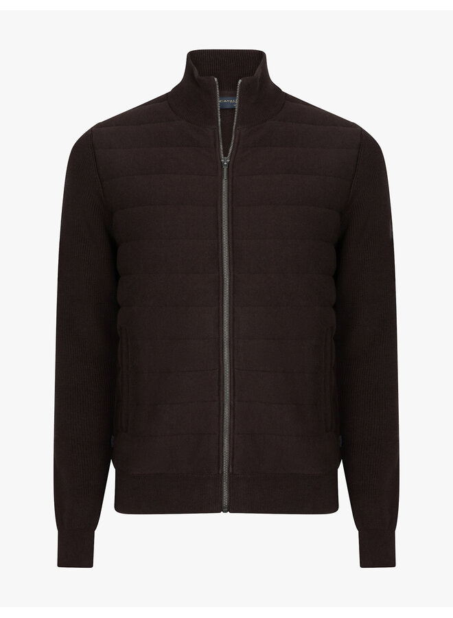 Gioni Full Zip Cardigan 119265053-898000 Donkerbruin