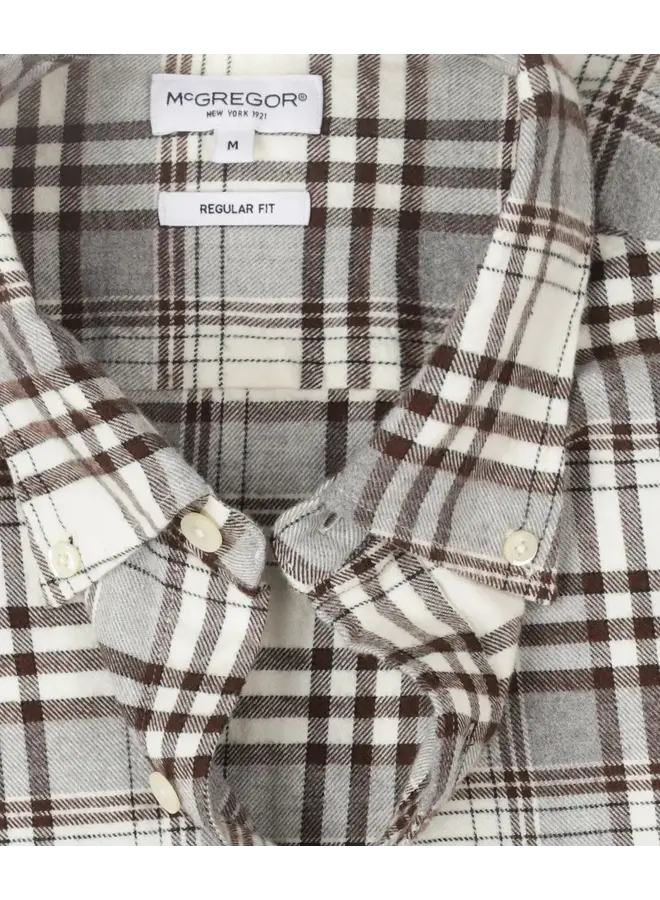 Overhemd Flanel Ruit MM262.6001.08 Chocolate Brown