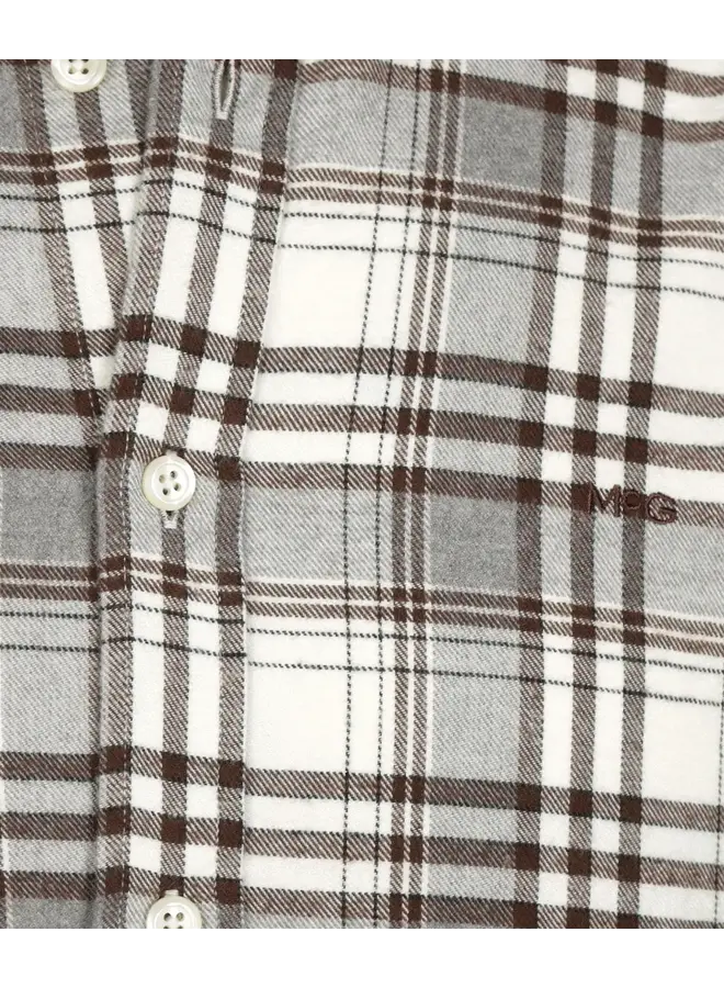 Overhemd Flanel Ruit MM262.6001.08 Chocolate Brown