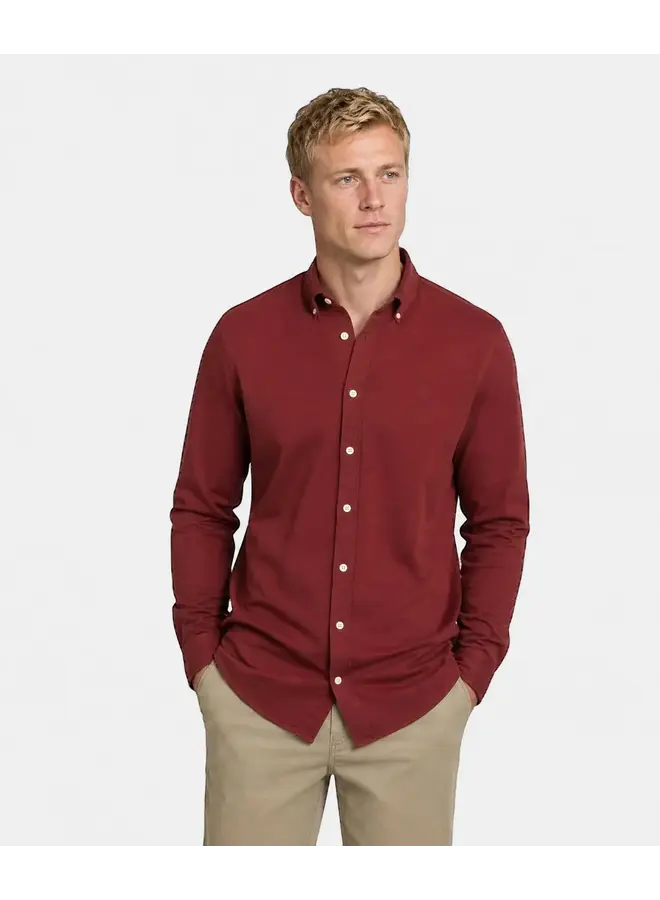 Overhemd Stretch Piqué MM262.6001.01 Burgundy