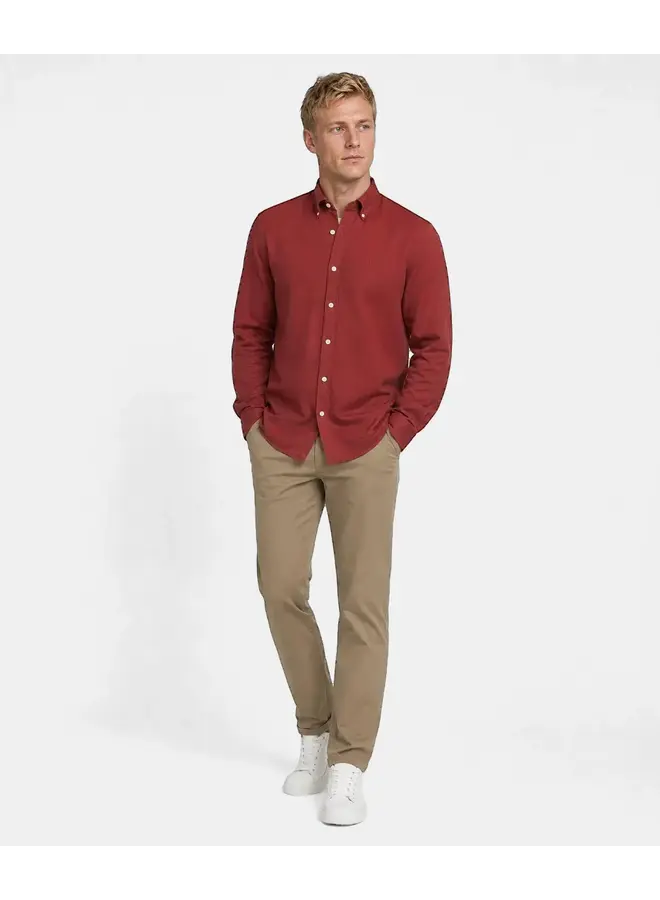 Overhemd Stretch Piqué MM262.6001.01 Burgundy
