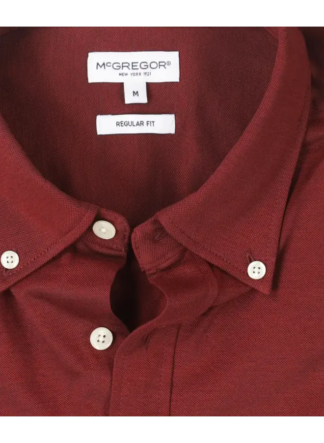 Overhemd Stretch Piqué MM262.6001.01 Burgundy