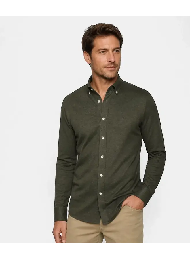 Overhemd Stretch Piqué MM262.6001.01 Dark Olive