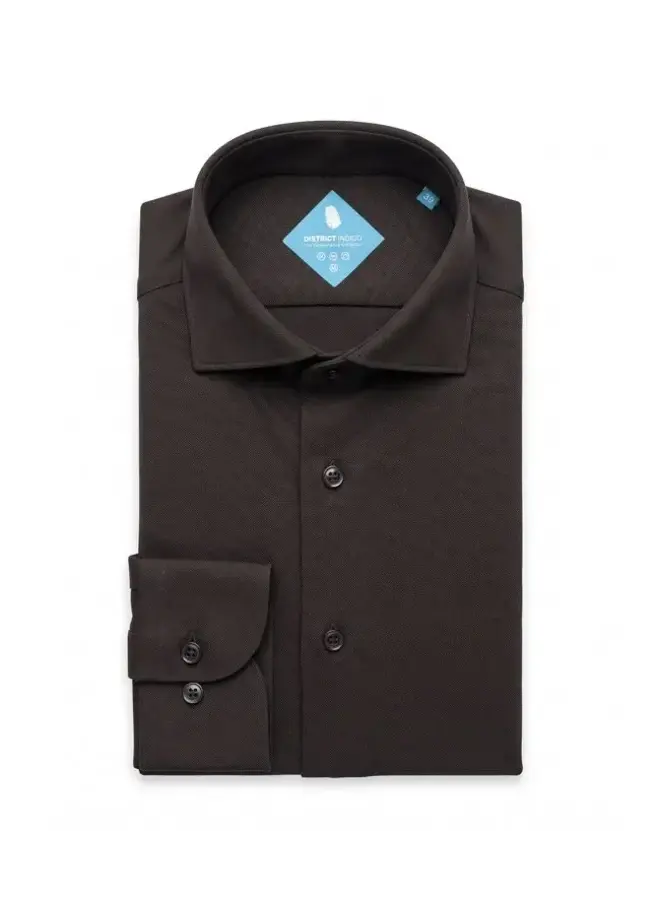 Overhemd Pique Performance 7.31.025.780-041 Chocolate Brown