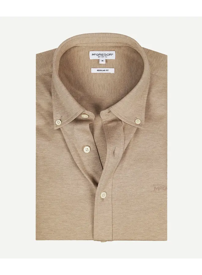 Overhemd Stretch Piqué MM262.6001.01 Sand
