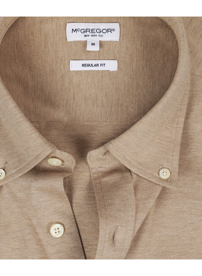 Overhemd Stretch Piqué MM262.6001.01 Sand