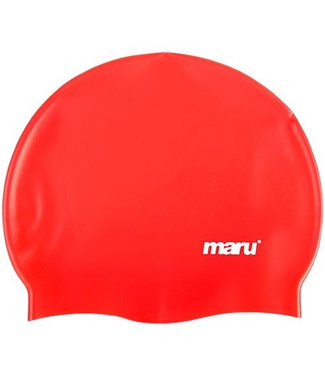 Maru Silicone Red Swim Caps