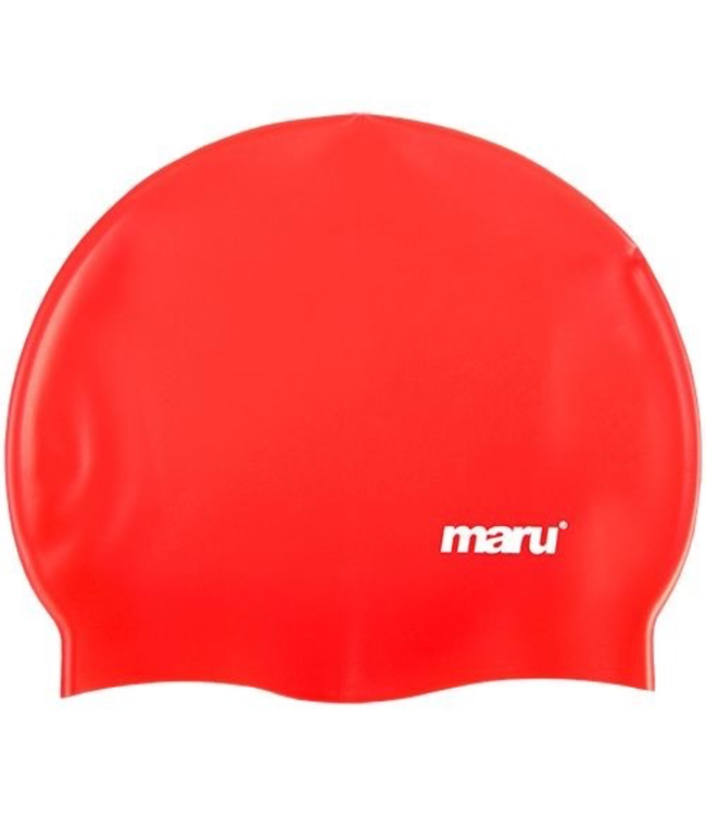 Maru Maru Silicone Red Swim Caps