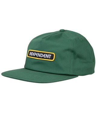 Independent Independent Cap BC Groundwork Snapback Green O/S ADULT