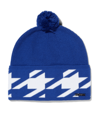 Houndstooth Hat Electric Blue