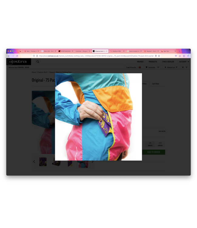 extra Chamois Butt'r Purple/Yellow