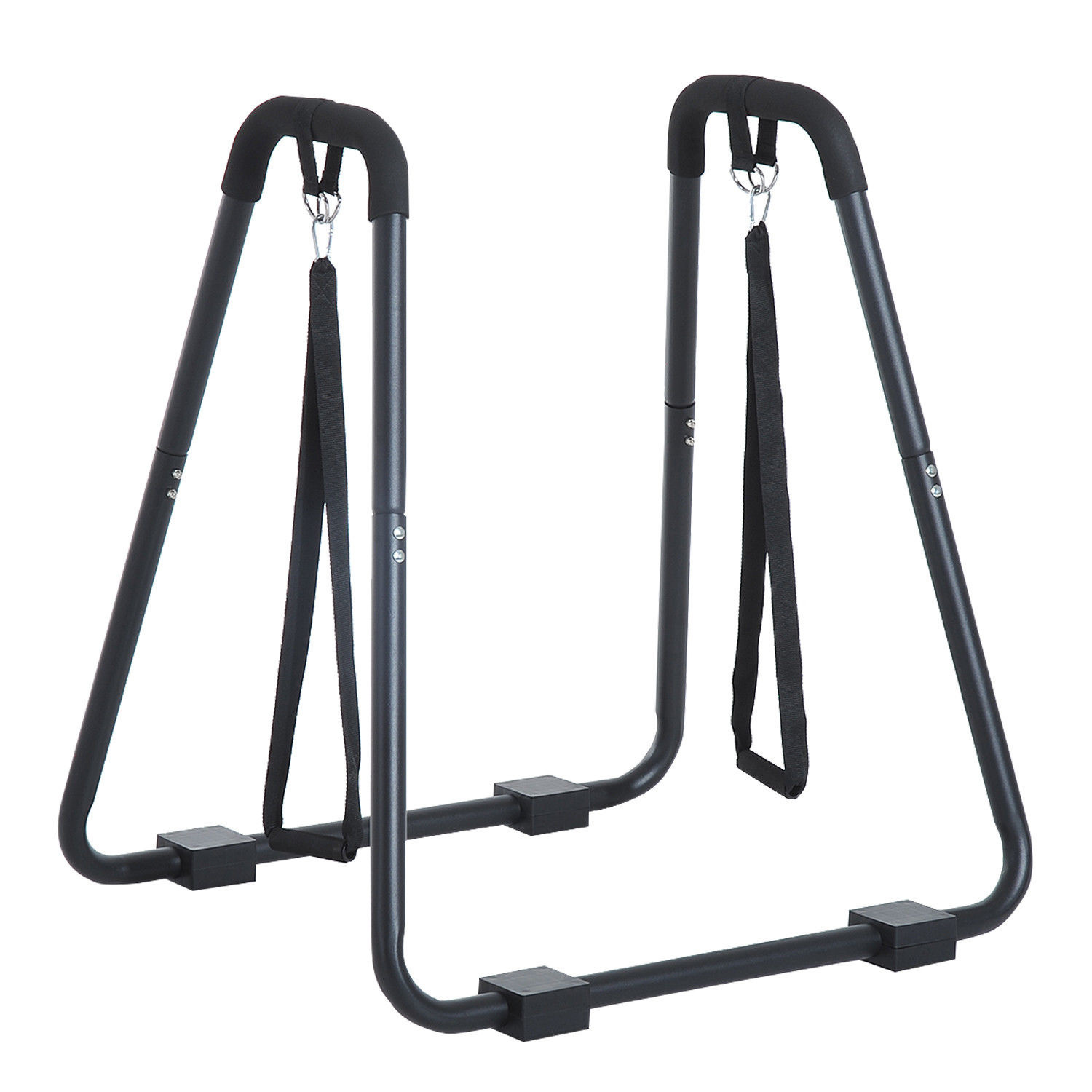 HOMdotCOM Dip station met lussen zwart