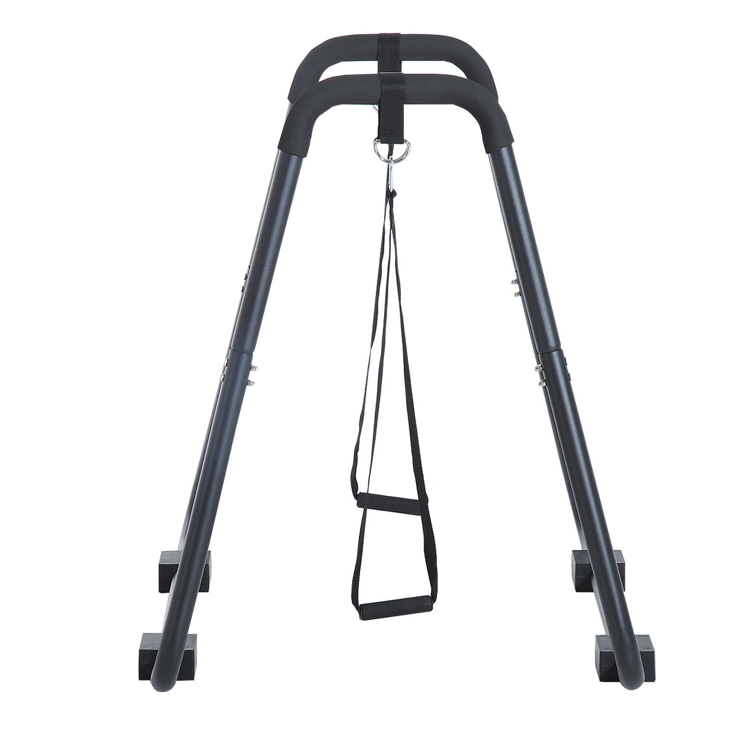 HOMdotCOM Dip station met lussen zwart