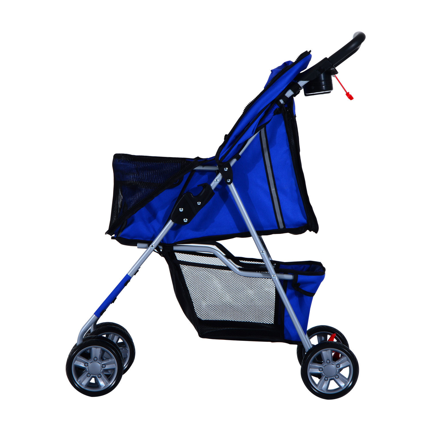 Paws Hondenbuggy met zonnedak en opbergnet blauw 75 x 45 x 97cm