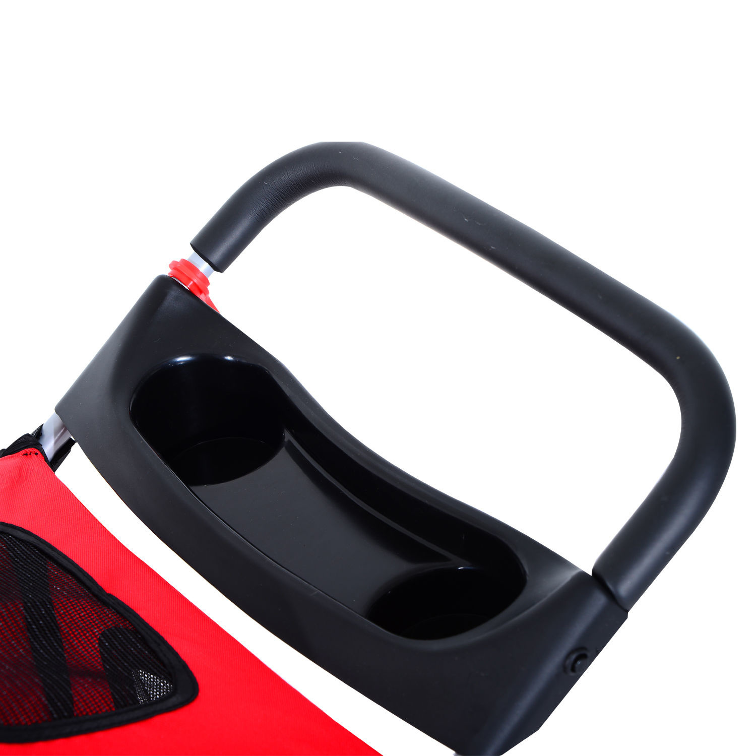 Paws Hondenbuggy met zonnedak en opbergnet rood 75 x 45 x 97cm