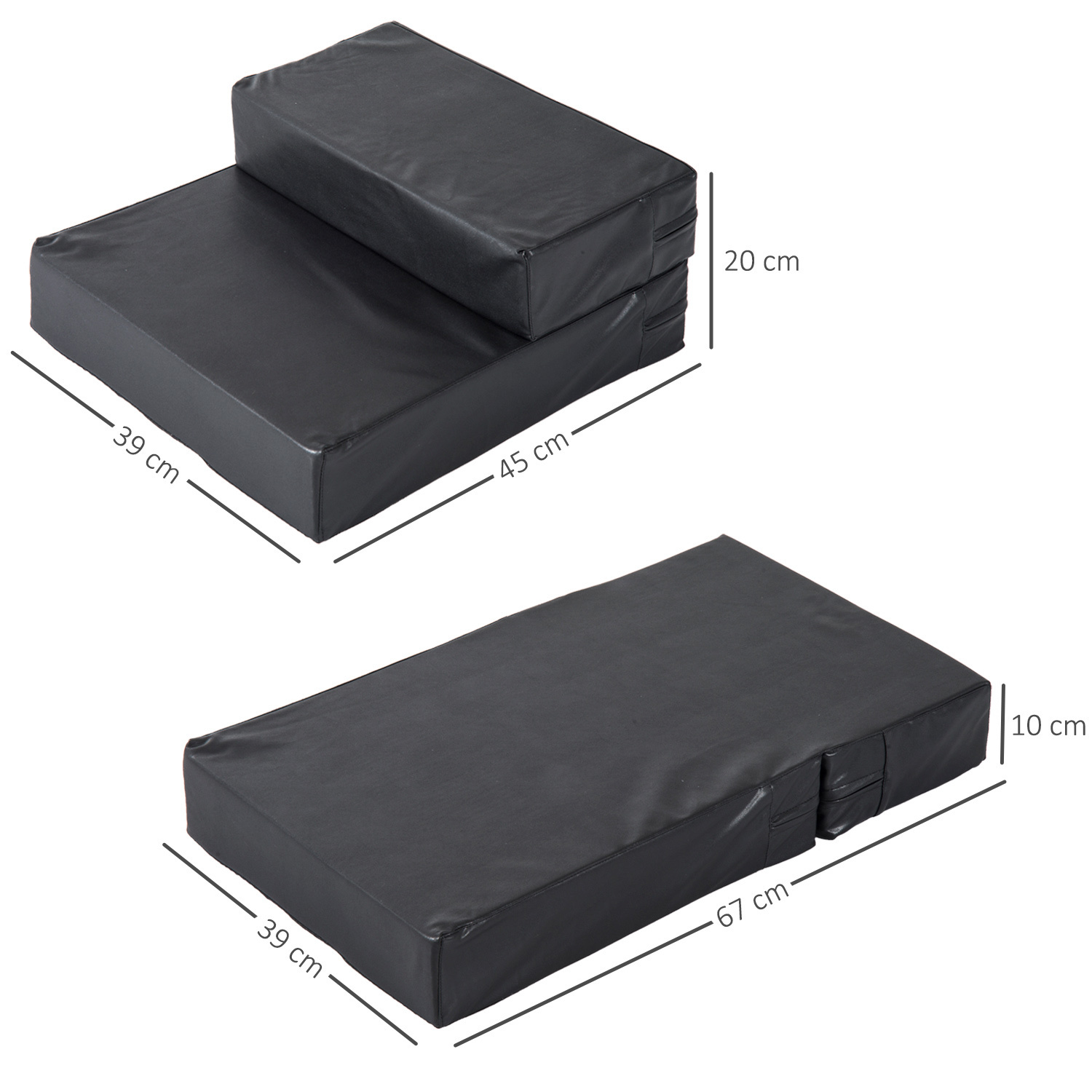 Paws Hondenligbed en opstapje 2-in-1 zwart