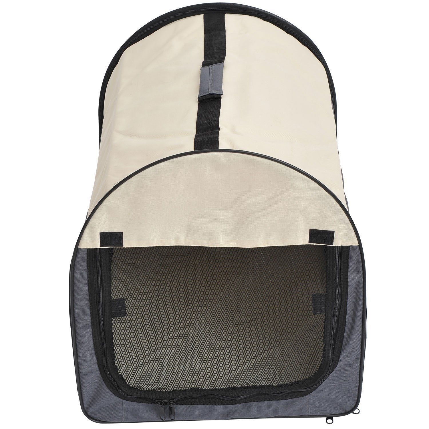 Paws Honden transporttas opvouwbaar grijs/crème maat XL 81 x 56 x 66cm
