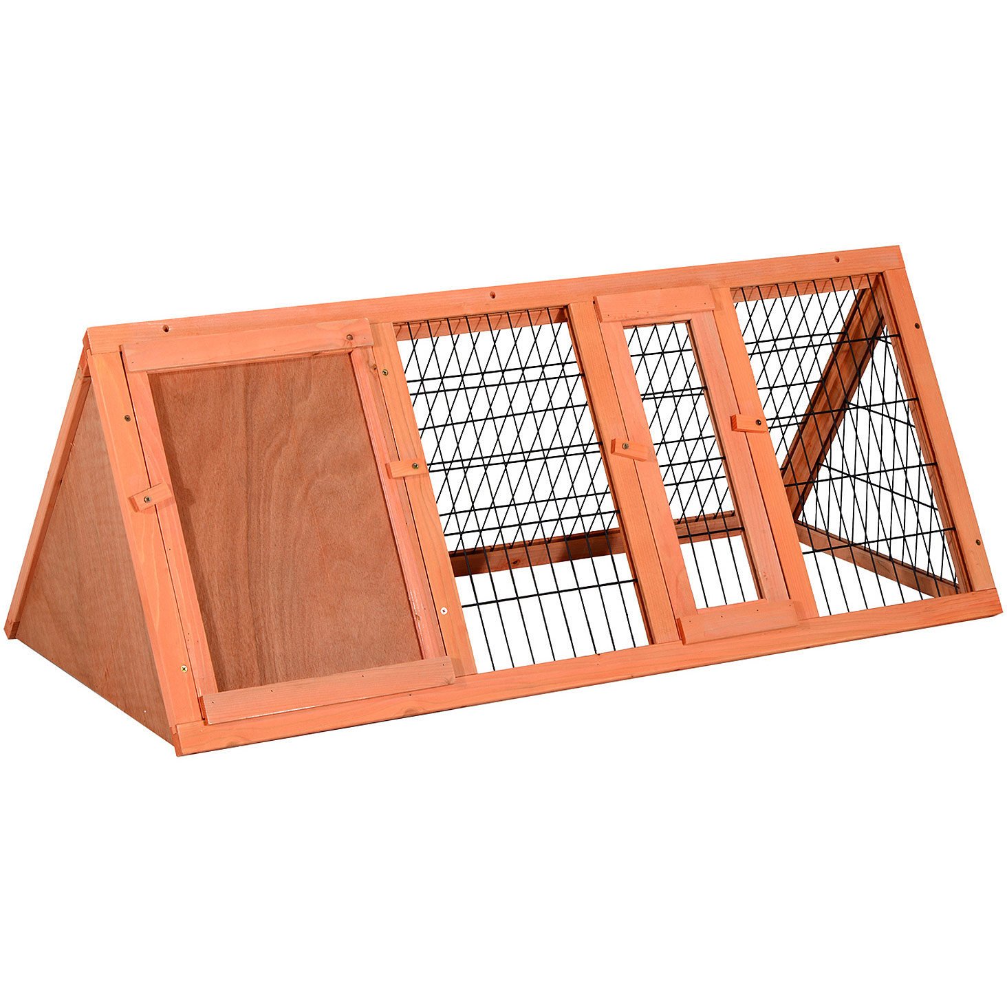 Paws Konijnenhok met buitenverblijf driehoekig 118 x 50 x 45cm