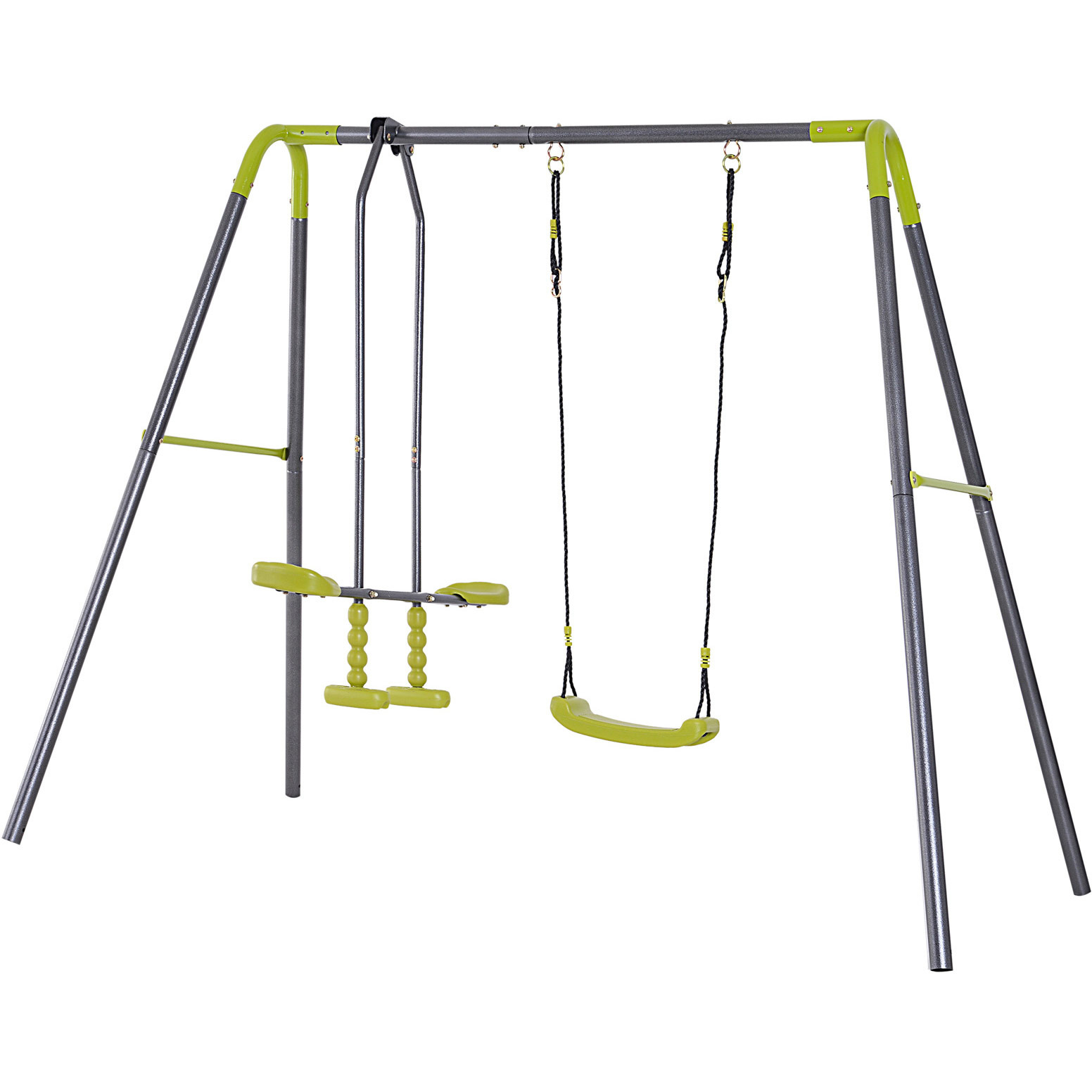 HOMdotCOM Dubbele schommelset met wip