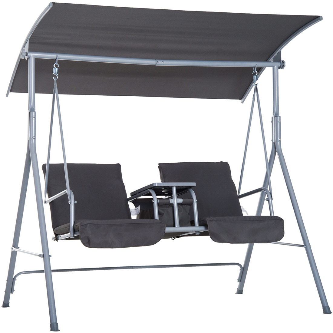 Sunny Hollywood schommelbank met zonnedak 2-zits grijs 170 x 110 x 165cm