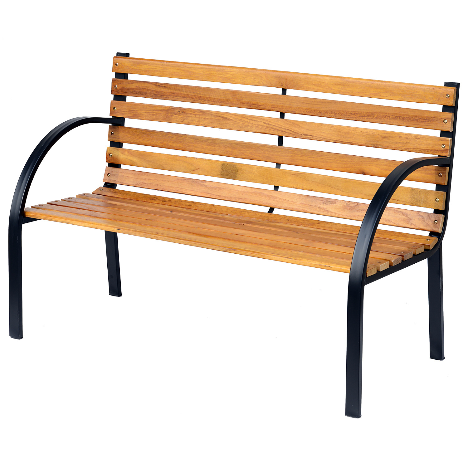 Sunny Tuinbank 2-zits staal/naturel hout 122 x 60 x 80cm