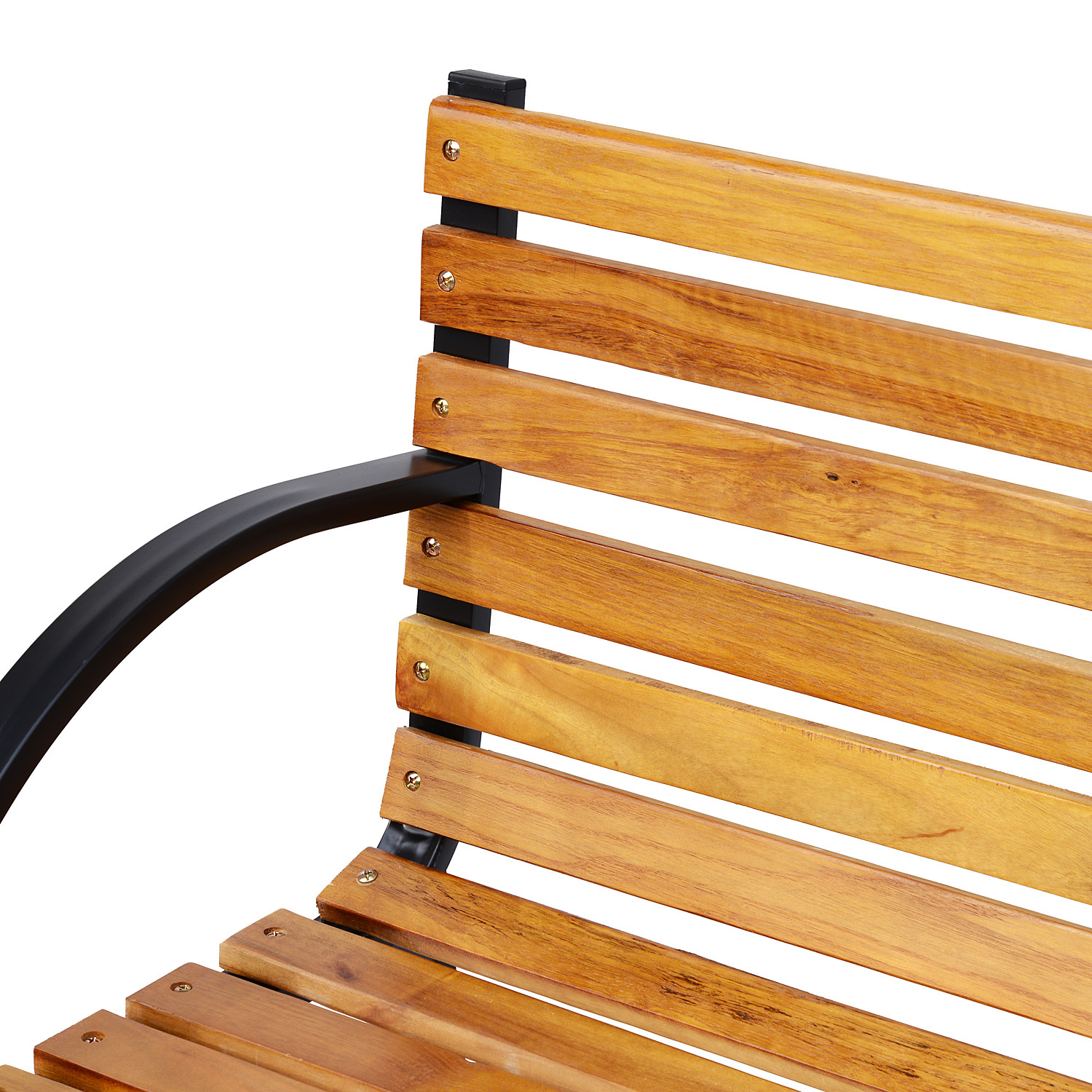 Sunny Tuinbank 2-zits staal/naturel hout 122 x 60 x 80cm