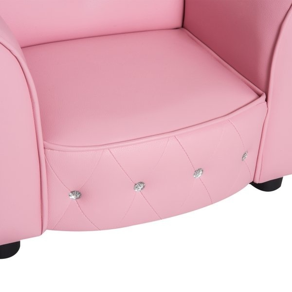 HOMdotCOM Kinderbank Princess Minisofa hartvormig roze