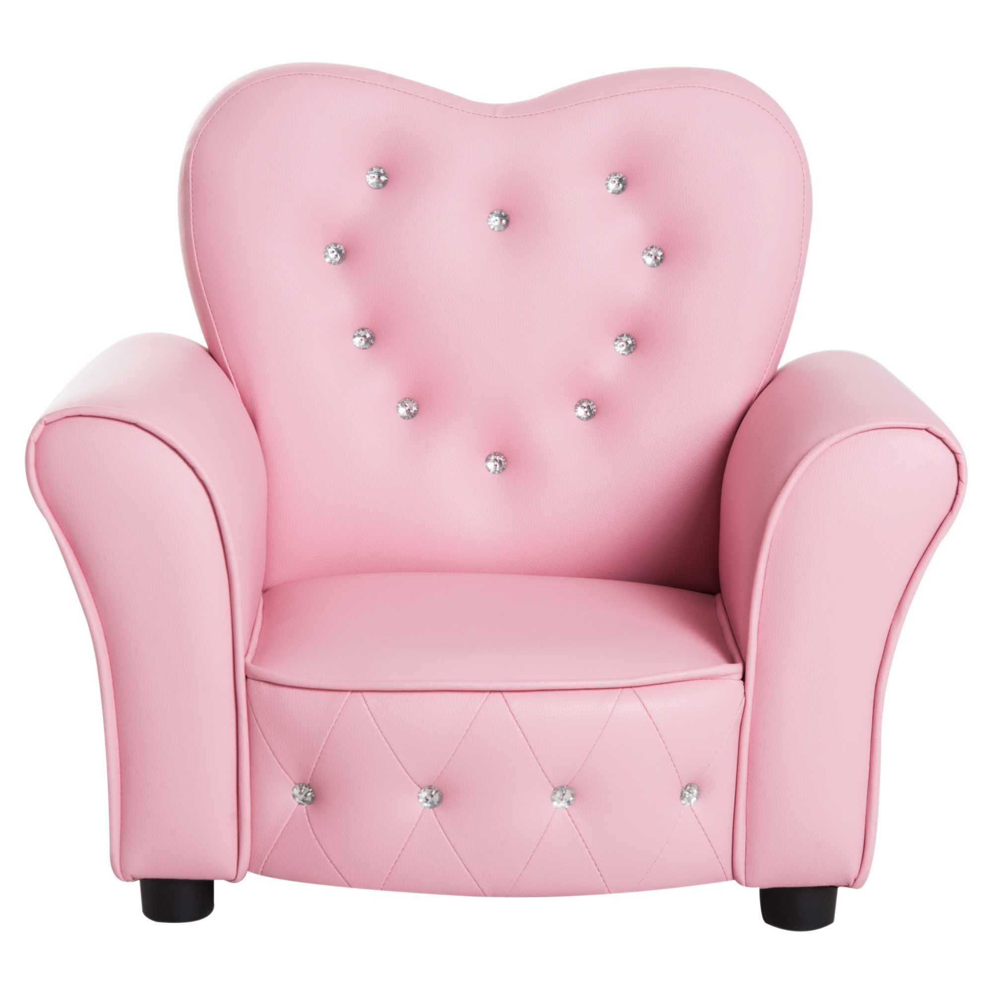 HOMdotCOM Kinderbank Princess Minisofa hartvormig roze