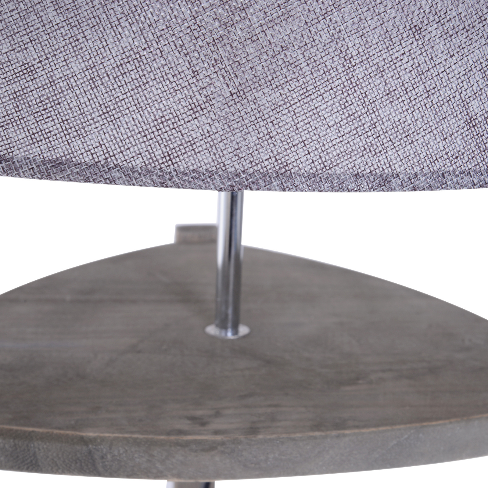 HOMdotCOM Vloerlamp met lampenkap en legplanken hout grijs 46x 46 x 158,5 cm