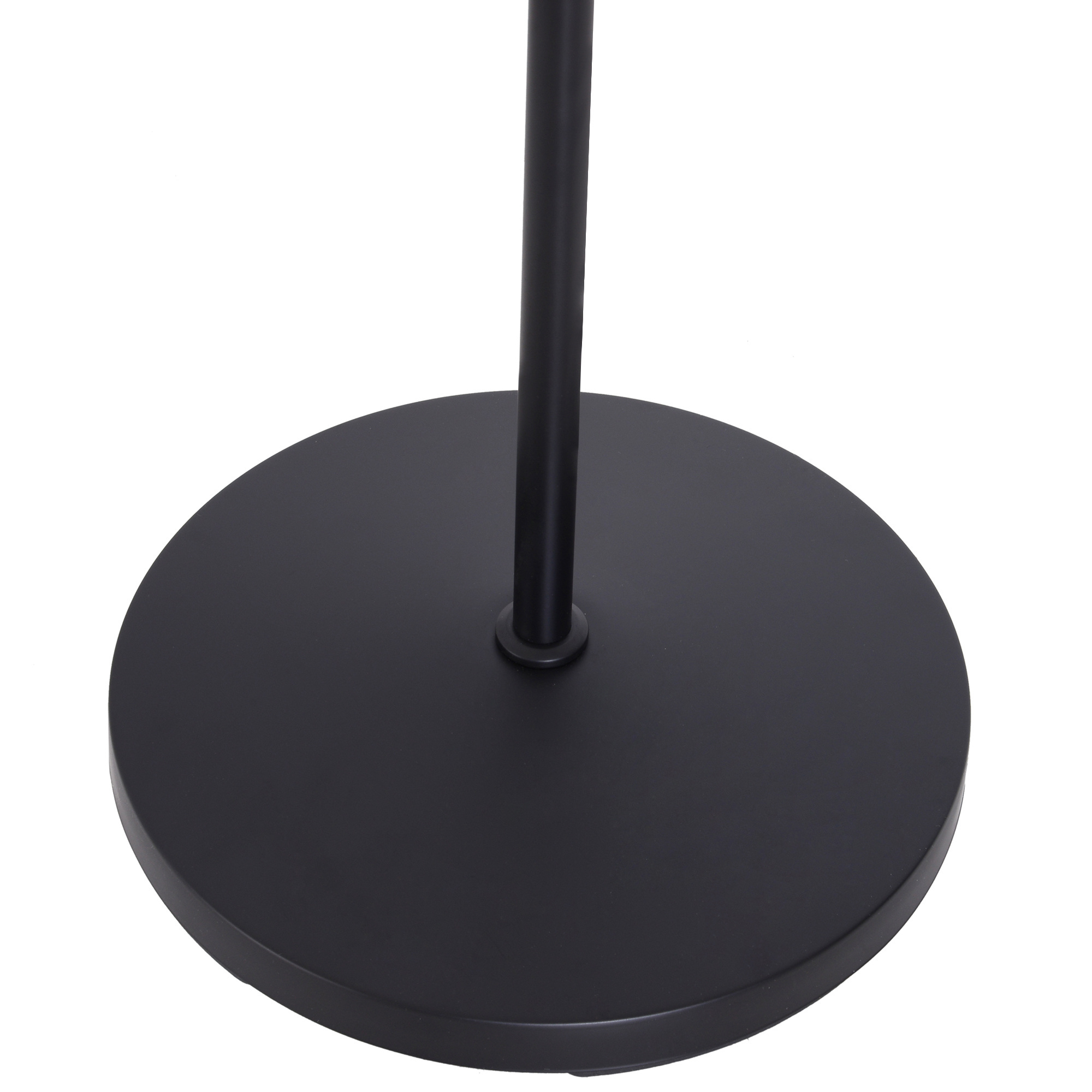 HOMdotCOM Vloerlamp verstelbaar hout/metaal zwart 54 x 30 x 155 cm
