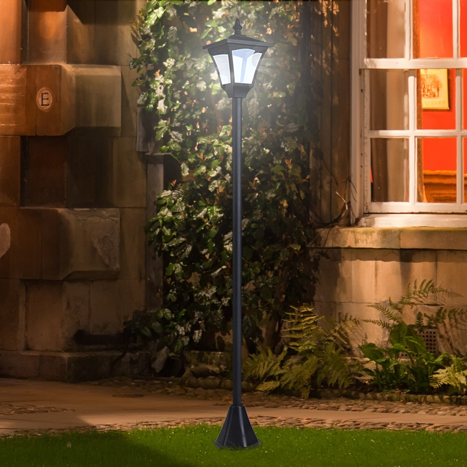 Sunny Solar tuinlantaarn 10lumen zwart 120cm