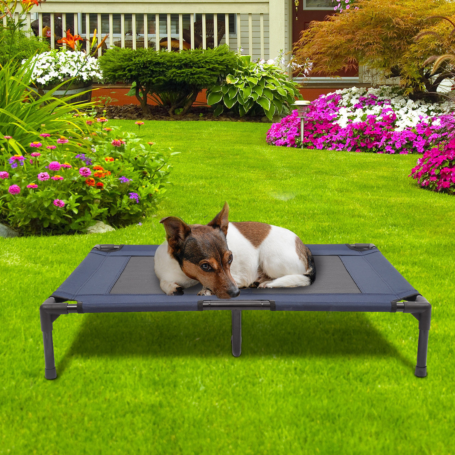 Paws Honden- en katten slaapbed blauw 92 x 76 x 18 cm