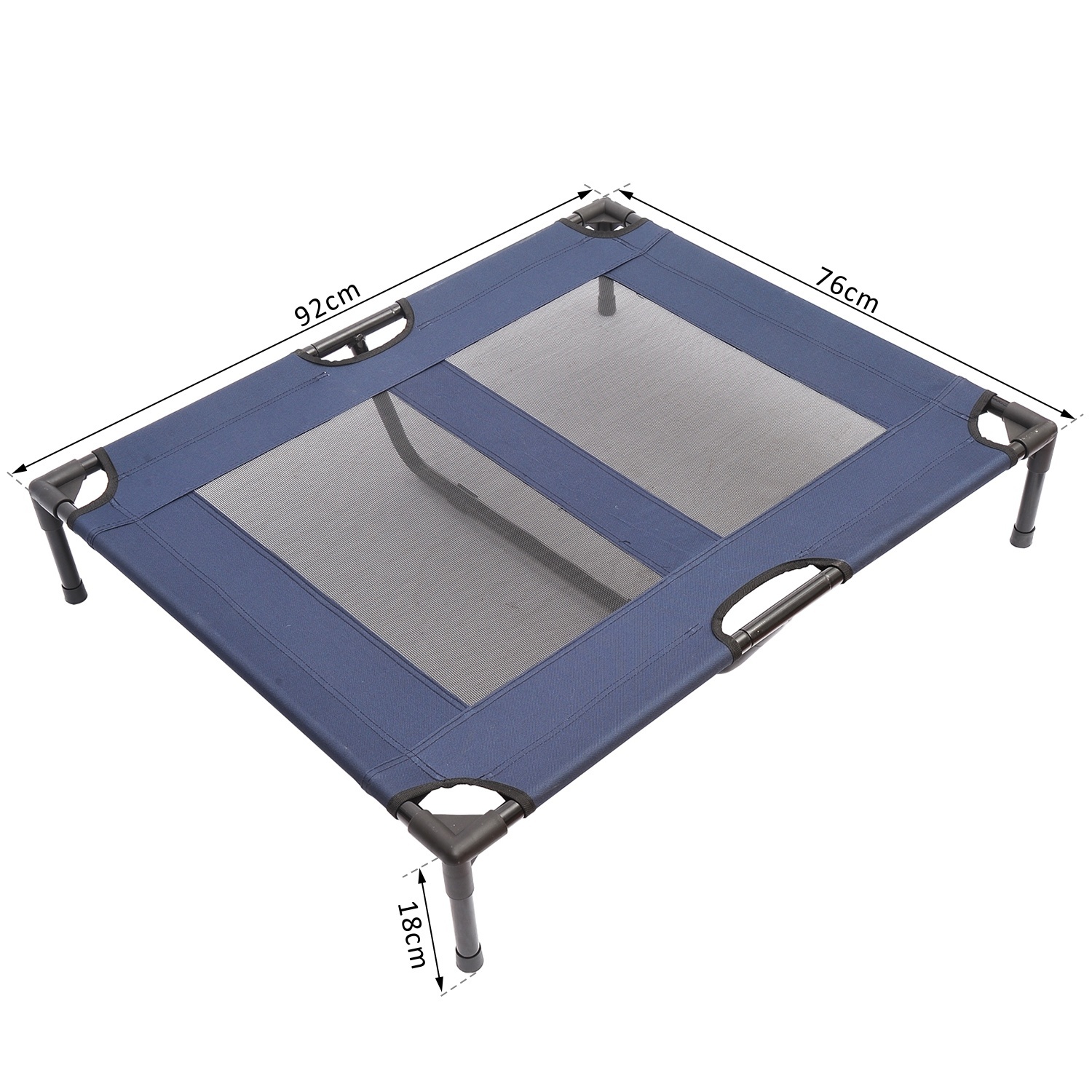 Paws Honden- en katten slaapbed blauw 92 x 76 x 18 cm