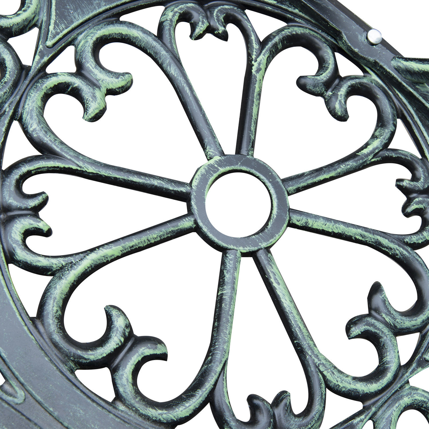 Sunny tuinbankje rozen voor 2-personen - antiek groen metaal - 100 x 54 x 80 cm